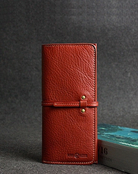 Leather men long wallet coffee brown black vintage phone clutch men purse clutch
