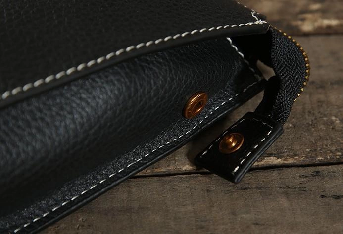 Leather Mens Clutch Cool Wallet Zipper Clutches Wristlet Wallet for Men