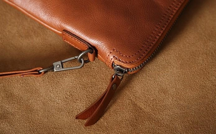 Leather Mens Clutch Cool Wallets Zipper Clutch Messenger Bag Wristlet Wallet for Men