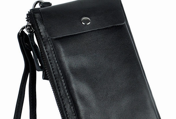 LEATHER MENS Clutch Wristlet Bag Phone Wallet FOR MEN