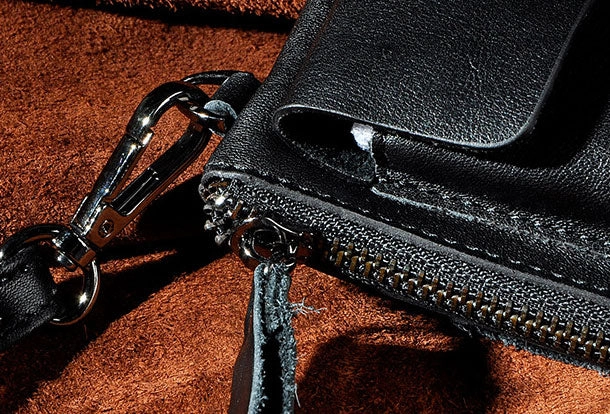 LEATHER MENS Clutch Wristlet Bag Phone Wallet FOR MEN