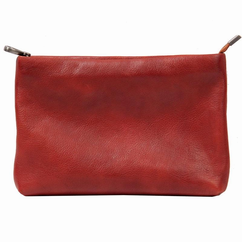Leather Mens Clutch Wristlet Wallet Brown Zipper Clutch Wallet for Men