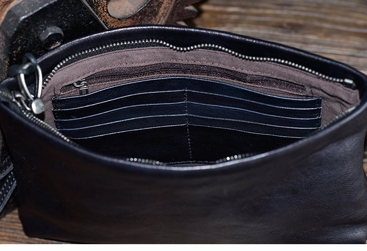 LEATHER MENS Wristlet Wallet Zipper Clutch FOR MEN