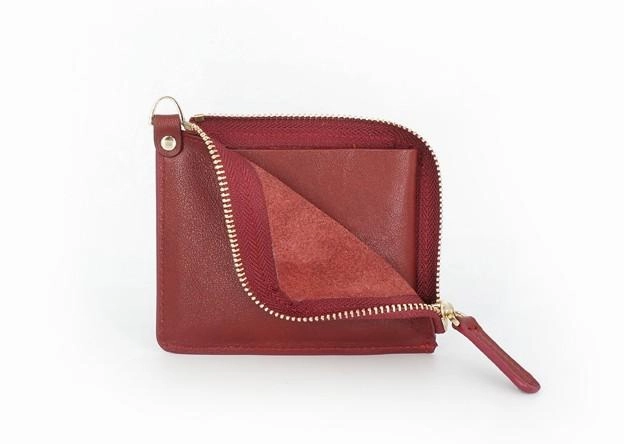 Leather Mens Zipper Small Wallet Wristlet Wallet Clutch Wallet Small Wallet for Men