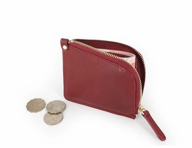 Leather Mens Zipper Small Wallet Wristlet Wallet Clutch Wallet Small Wallet for Men