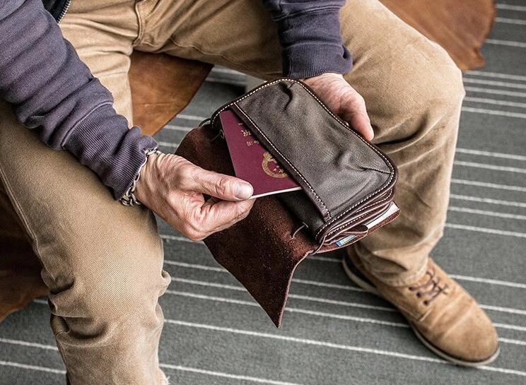 Leather Passport Travel Wallet Cool Travel Wallet Mens Travel Wallet Leather Clutch Wallet Purse