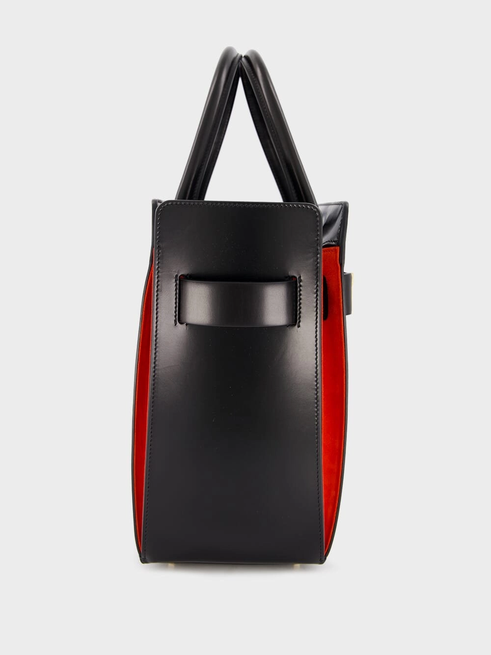 Leather Tote Bag With Gancini Buckles