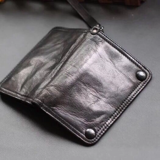Leather Wristlet Wallet for Men Wristlet Wallet Small Dark Brown Wristlet Wallet Leather Clutch Wallet