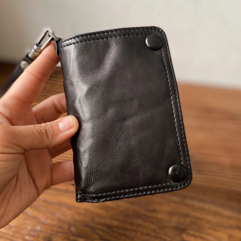 Leather Wristlet Wallet for Men Wristlet Wallet Small Dark Brown Wristlet Wallet Leather Clutch Wallet