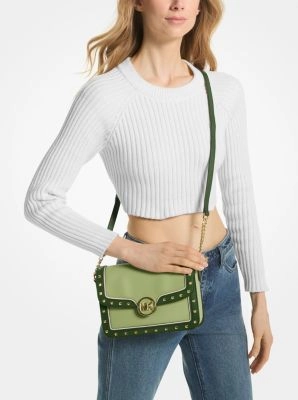 Leida Medium Studded Shoulder Bag