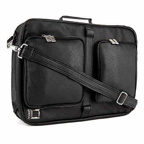 Lencca Quadra  Jet Black Multiple Purpose Backpack / Messenger Bag Fits Apple Macbook Pro Retina