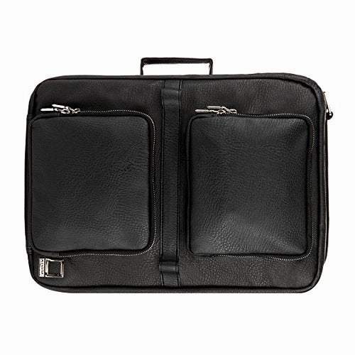 Lencca Quadra  Jet Black Multiple Purpose Backpack / Messenger Bag Fits Apple Macbook Pro Retina