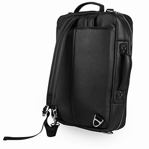 Lencca Quadra Messenger Bag & Backpack For Microsoft Surface Book 13.5 Inch Laptops, Black