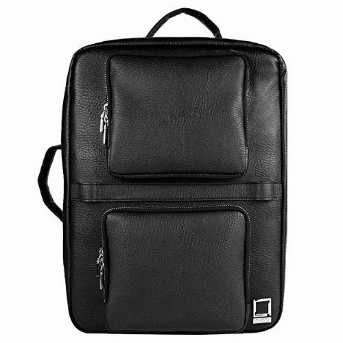 Lencca Quadra Messenger Bag & Backpack For Microsoft Surface Book 13.5 Inch Laptops, Black