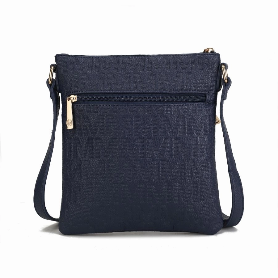 Lennit Embossed M Signature Crossbody Bag