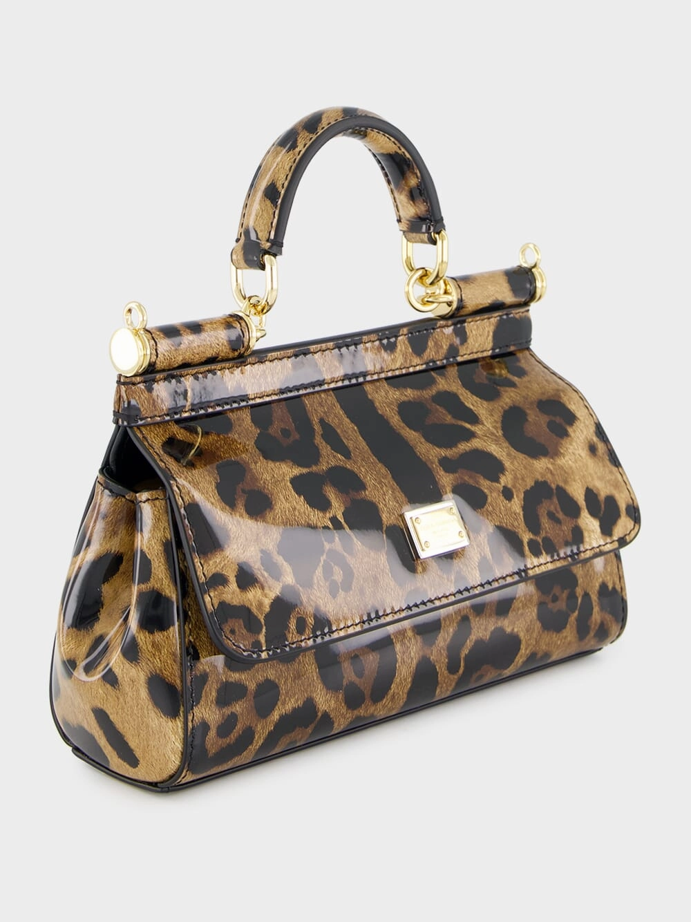 Leopard Print Small Sicily Handbag