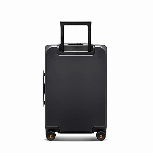 LEVEL8 Carry-On Luggage, Road Runner Pro 20 Lightweight PC Hardside Suitcase with USB Charging Port, Spinner Trolley for Luggage with Front Laptop Pocket, TSA Lock - Dark Grey, 20-Inch