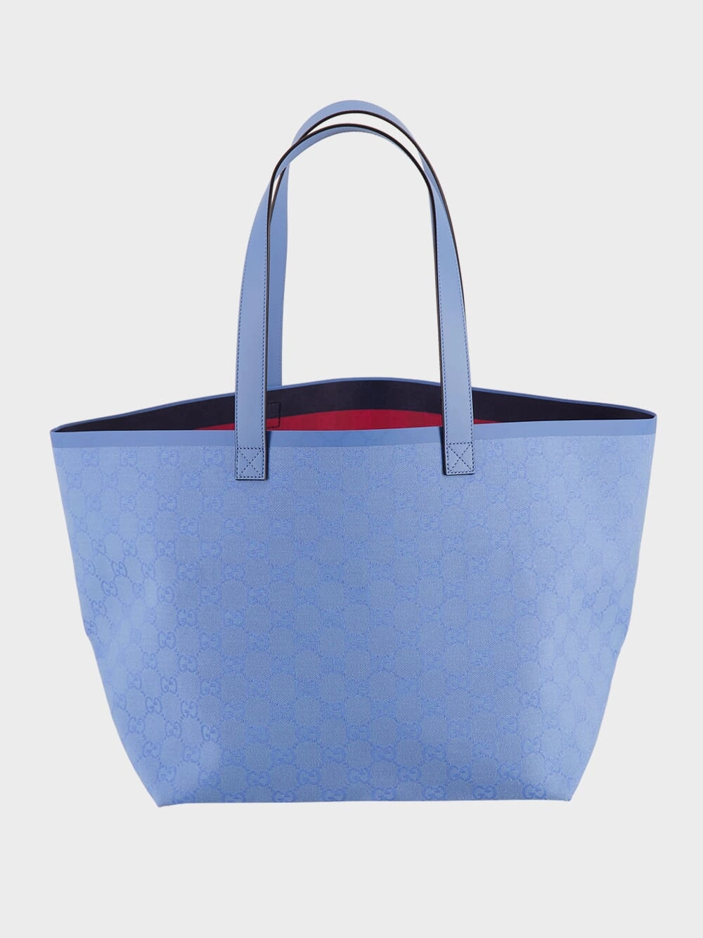 Light Blue Medium GG Canvas Tote Bag