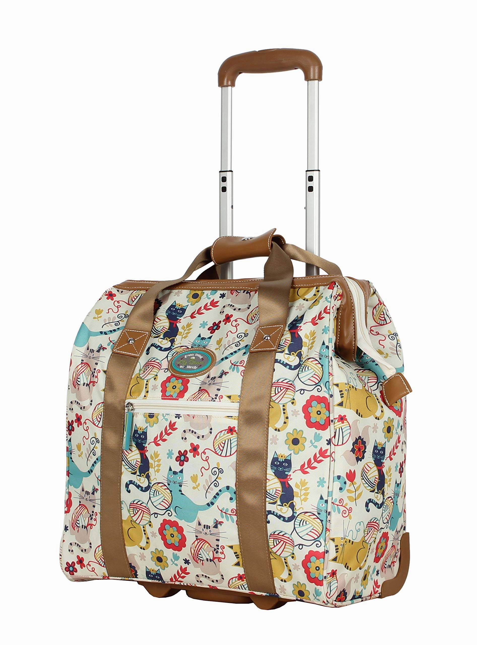 Lily Bloom Luggage 3 Piece Softside Spinner Suitcase Set Collection (Furry Friend)