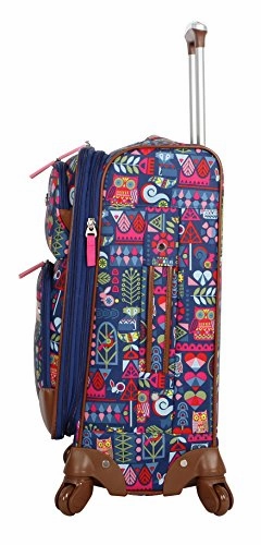 Lily Bloom Luggage Carry On Expandable Design Pattern Suitcase For Woman With Spinner Wheels (20in, Geo Critter)