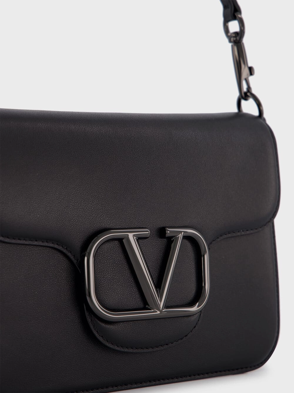 Loc Calfskin Black Shoulder Bag