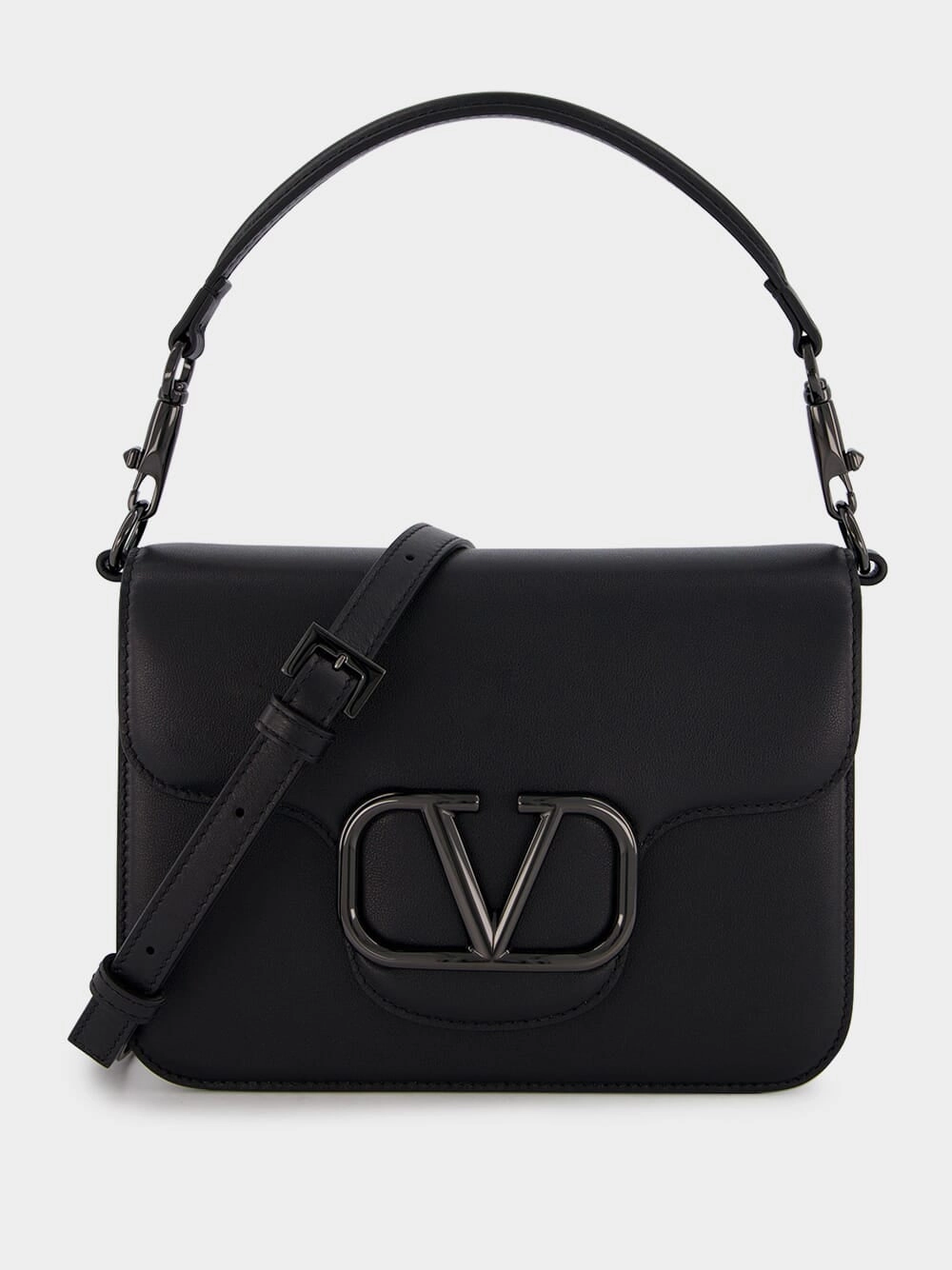 Loc Calfskin Black Shoulder Bag