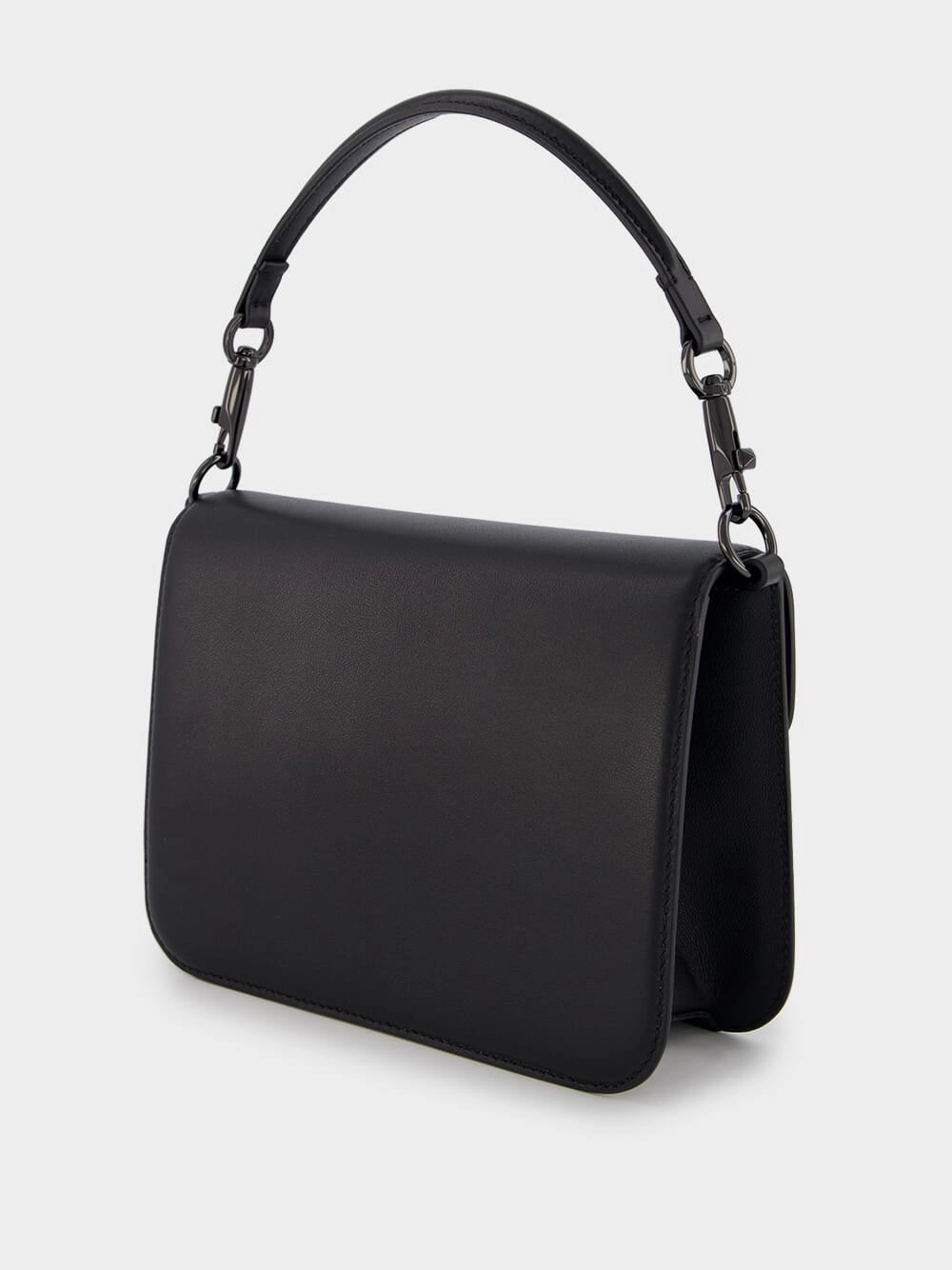 Loc Calfskin Black Shoulder Bag