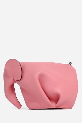 Loewe 2016 Pink Leather Elephant Crossbody