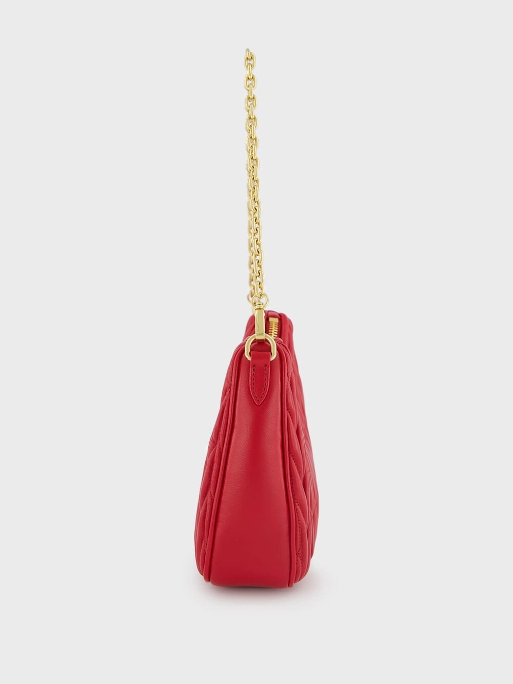 Logo-Plaque Matelass Leather Shoulder Bag