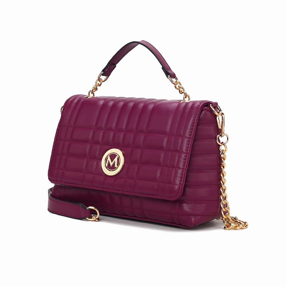 Lola Quilted Vegan Leather Womens Shoulder Bag by Mia K