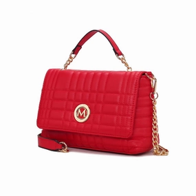 Lola Quilted Vegan Leather Womens Shoulder Bag by Mia K