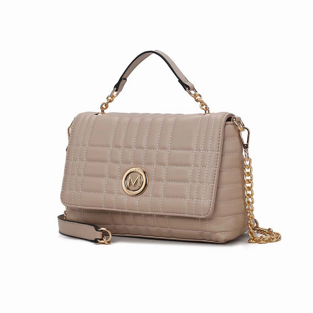 Lola Quilted Vegan Leather Womens Shoulder Bag by Mia K