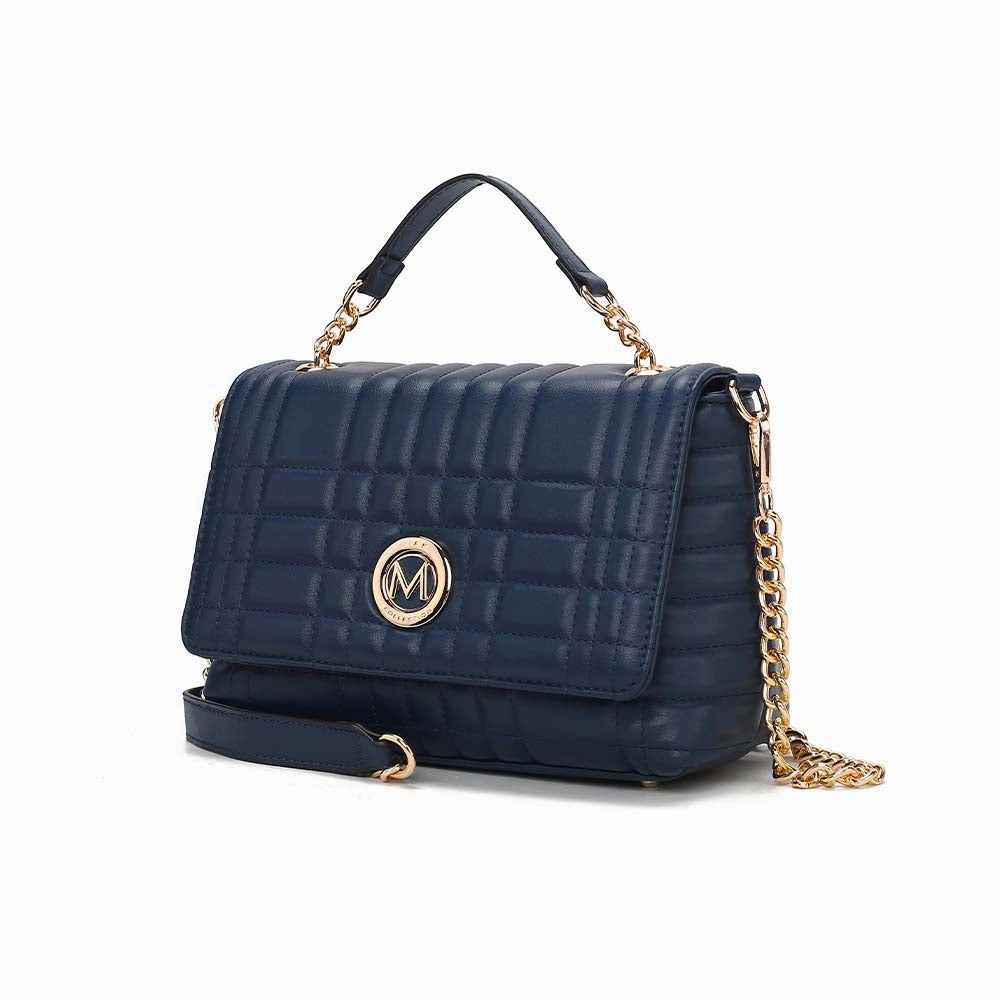 Lola Quilted Vegan Leather Womens Shoulder Bag by Mia K