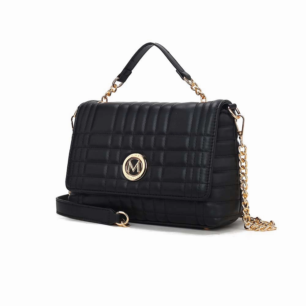 Lola Quilted Vegan Leather Womens Shoulder Bag by Mia K