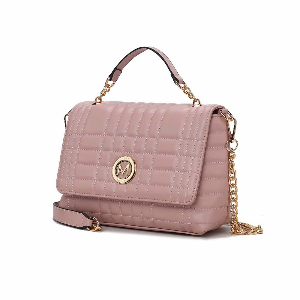 Lola Quilted Vegan Leather Womens Shoulder Bag by Mia K