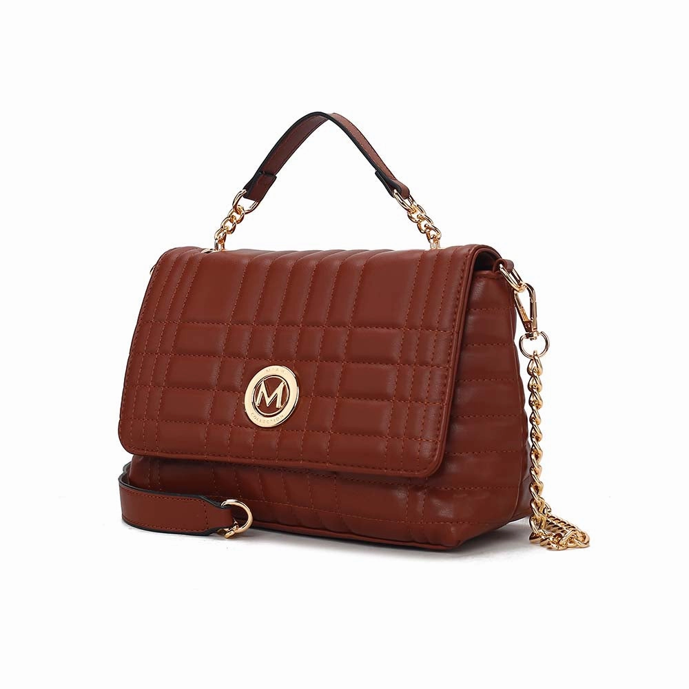 Lola Quilted Vegan Leather Womens Shoulder Bag by Mia K