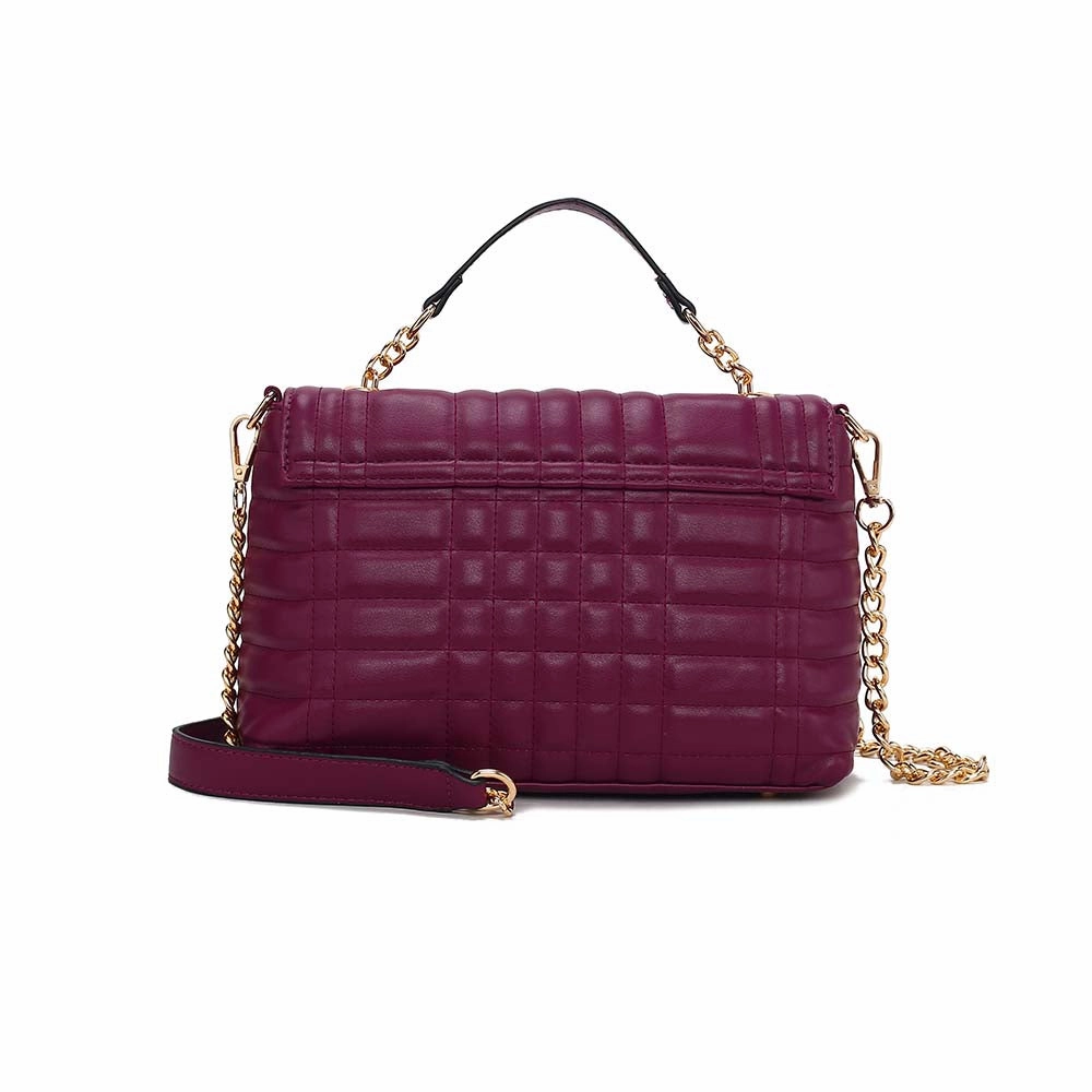 Lola Quilted Vegan Leather Womens Shoulder Bag by Mia K