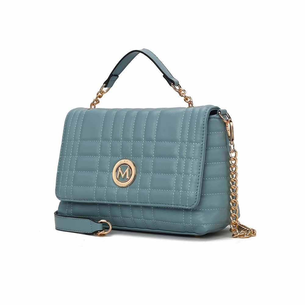 Lola Quilted Vegan Leather Womens Shoulder Bag by Mia K