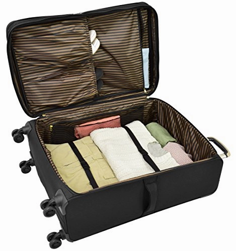 London Fog Langley 29" Expandable Spinner, Black