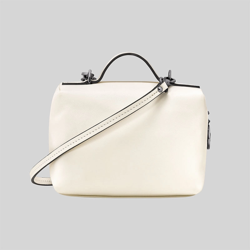 LONGCHAMP Le Pliage Extra XS Vanity Leather Handbag Ecru 10187987
