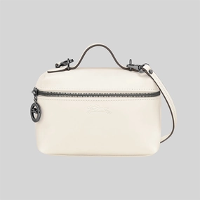 LONGCHAMP Le Pliage Extra XS Vanity Leather Handbag Ecru 10187987