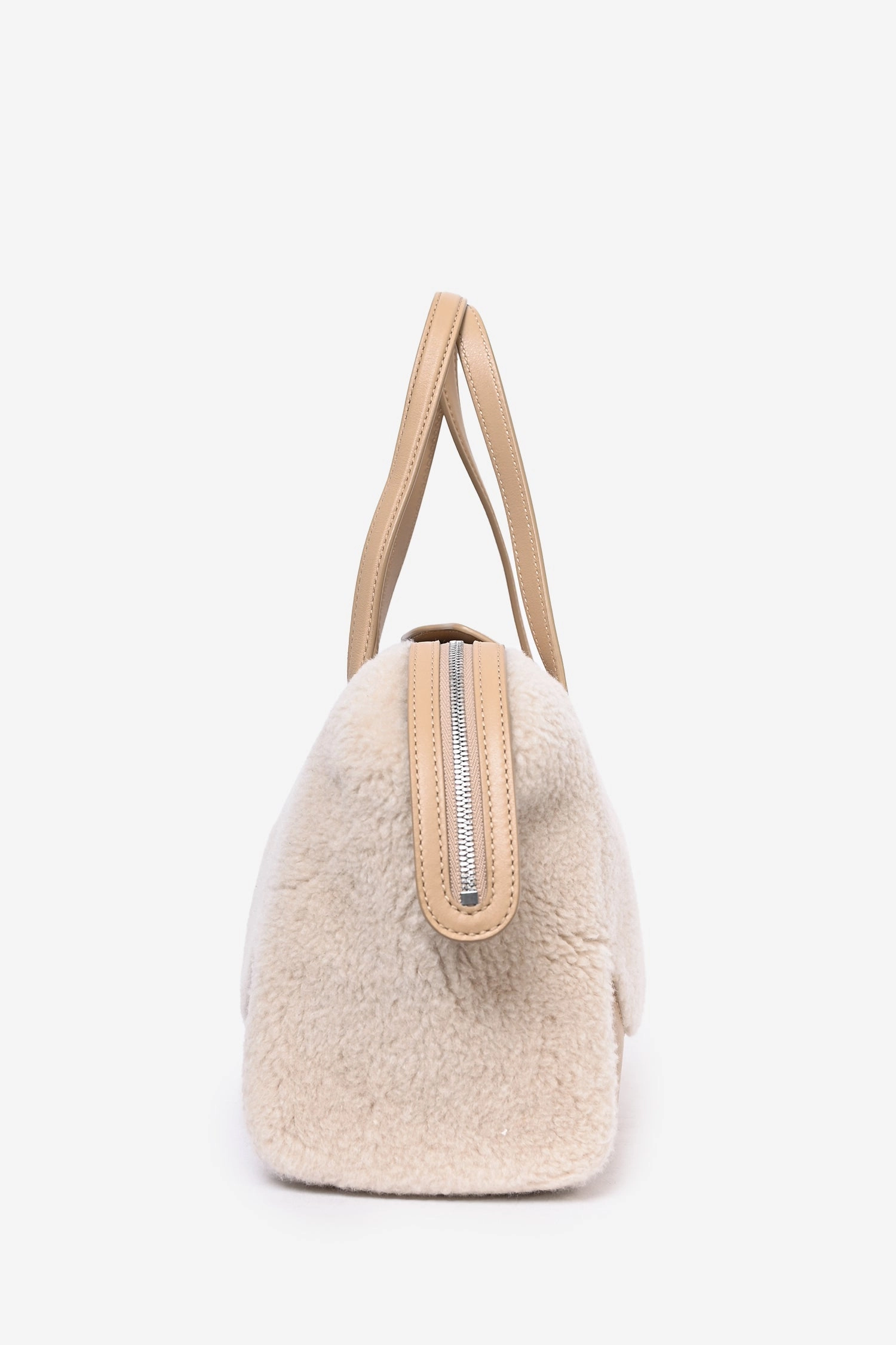 Loro Piana Cream/Beige 'Cashfur' Sesia Happy Day Micro Tote with Strap