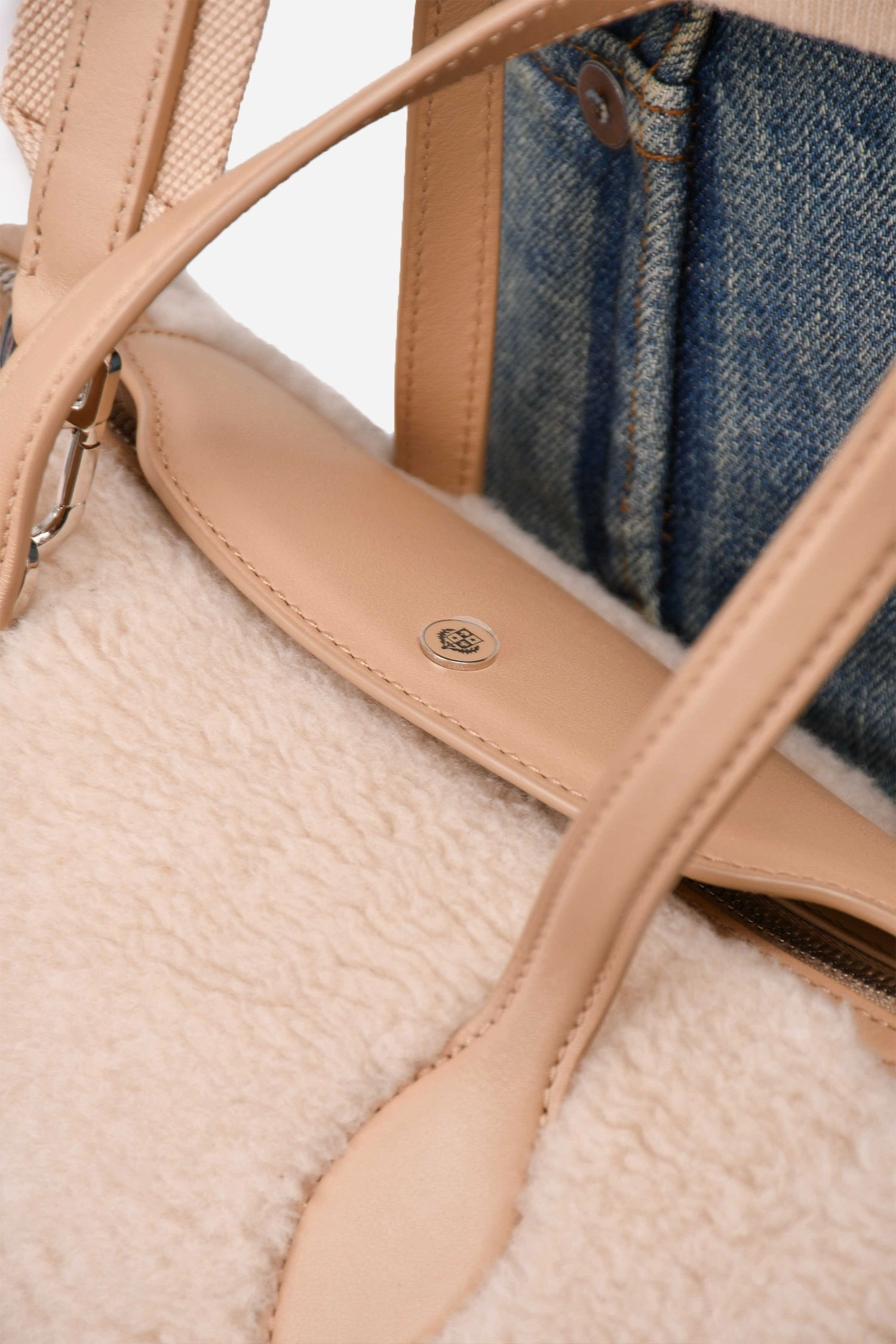 Loro Piana Cream/Beige 'Cashfur' Sesia Happy Day Micro Tote with Strap