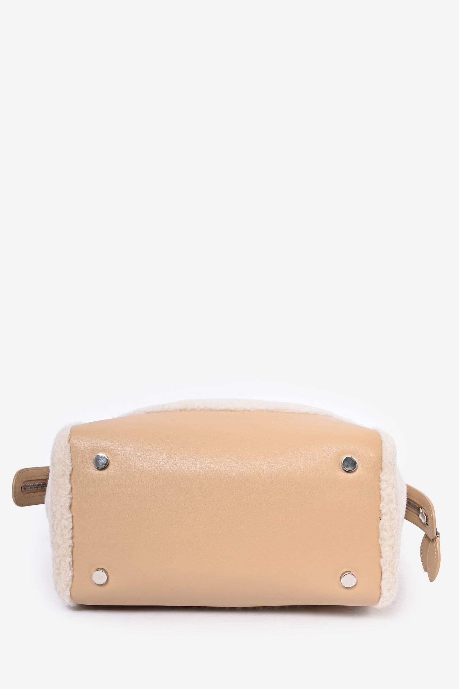 Loro Piana Cream/Beige 'Cashfur' Sesia Happy Day Micro Tote with Strap
