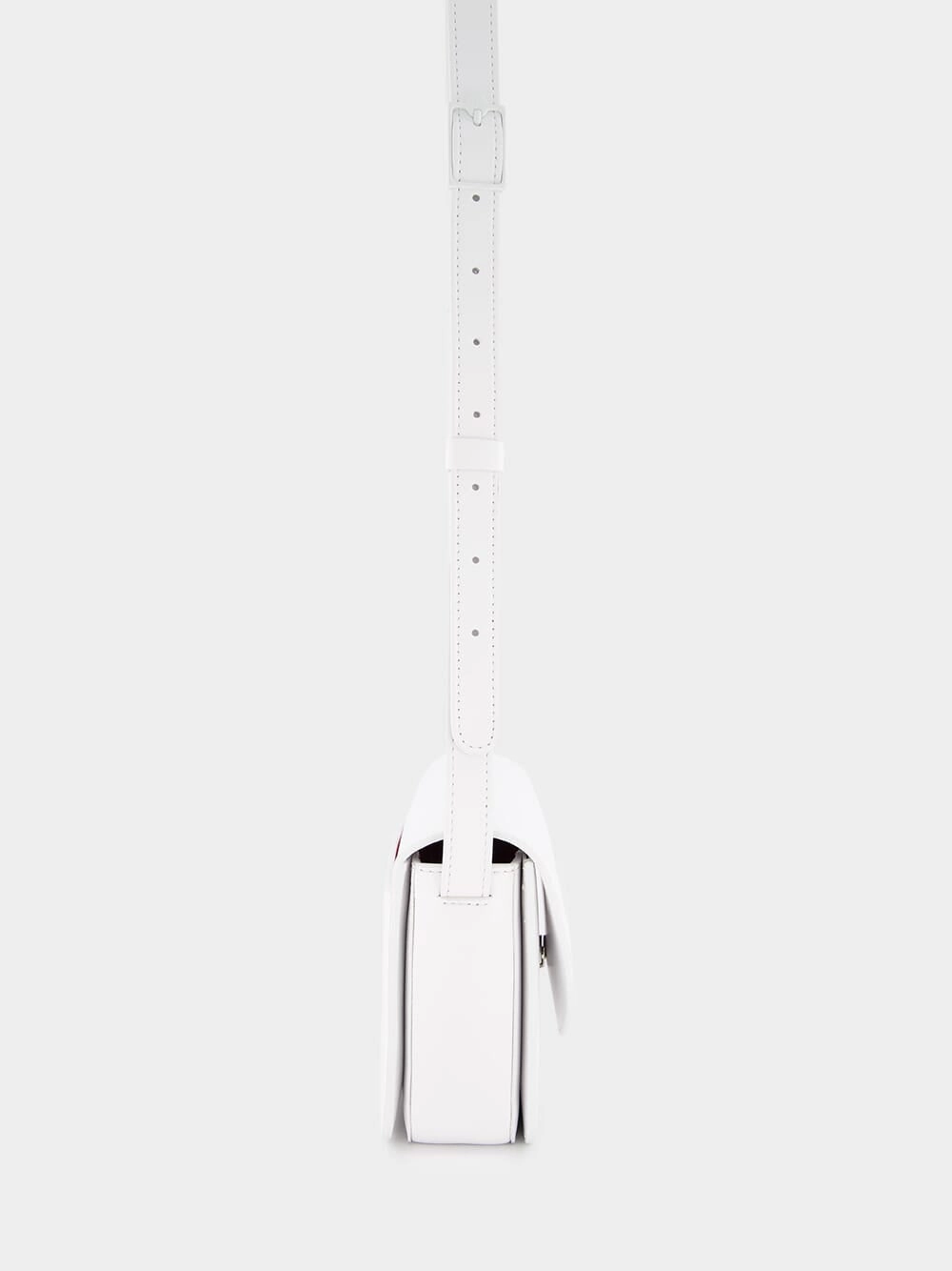 Loubi54 White Leather Clutch