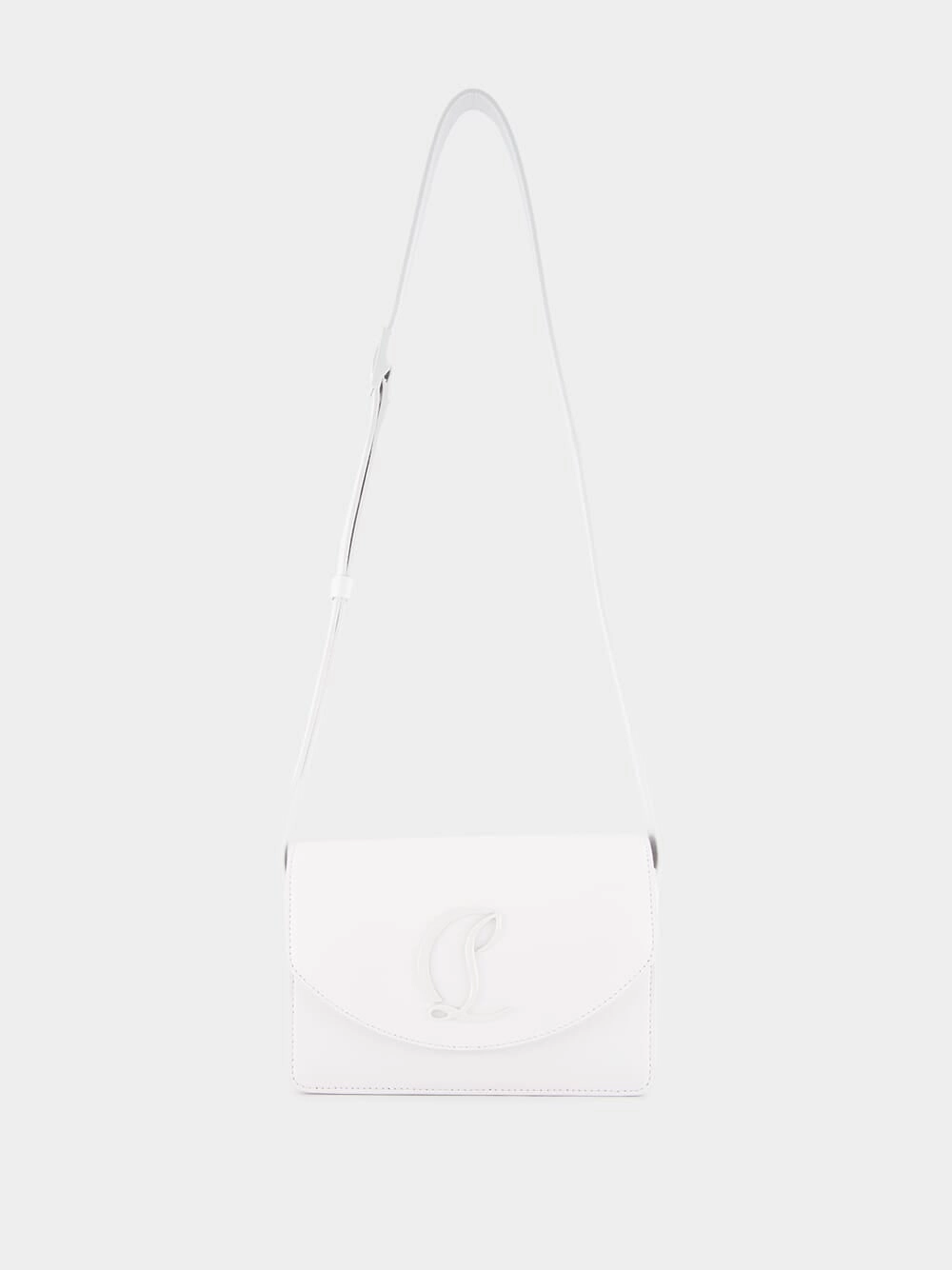 Loubi54 White Leather Clutch