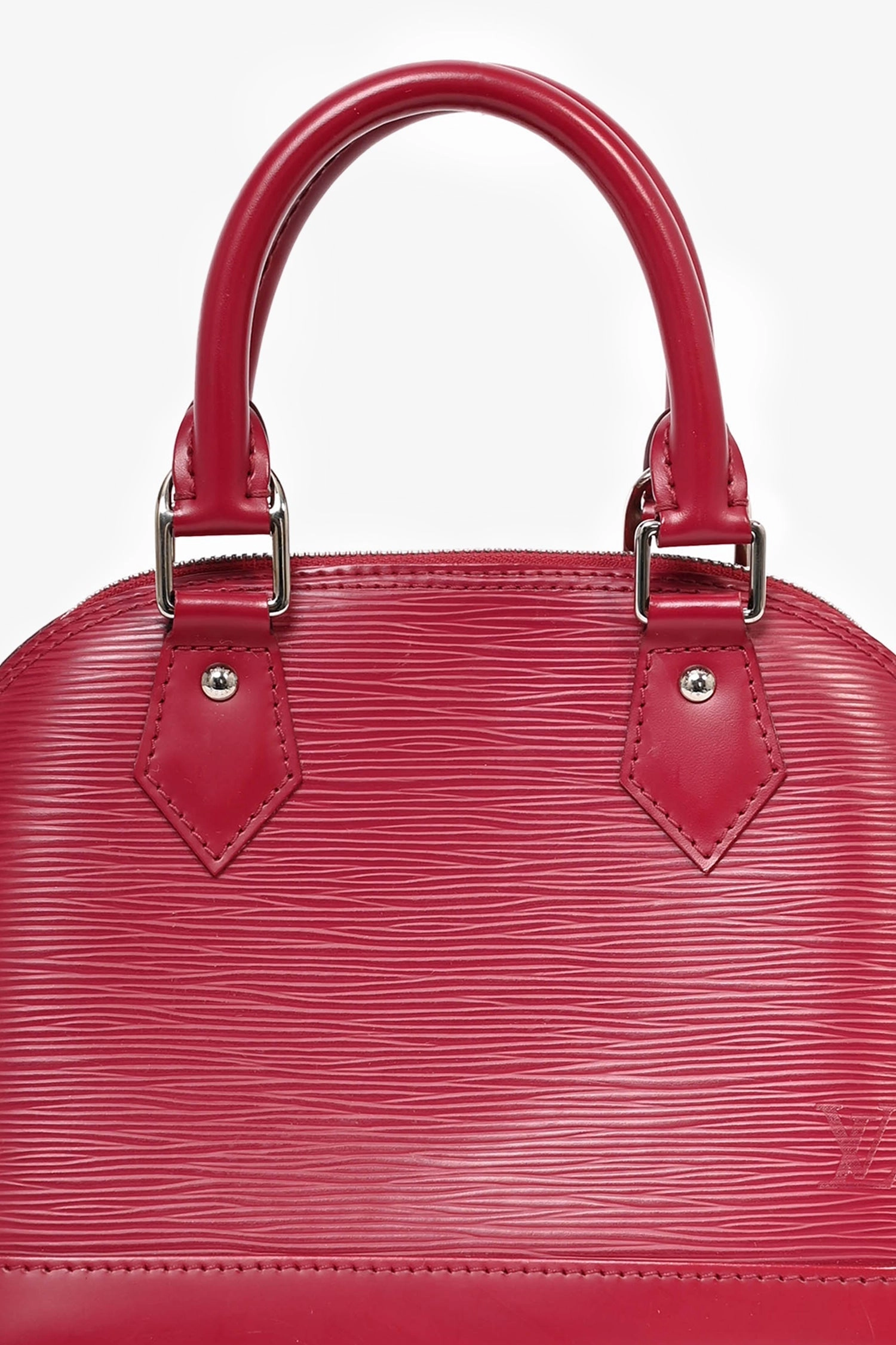 Louis Vuitton 2014 Raspberry Red Epi Leather Alma BB Top Handle with Strap