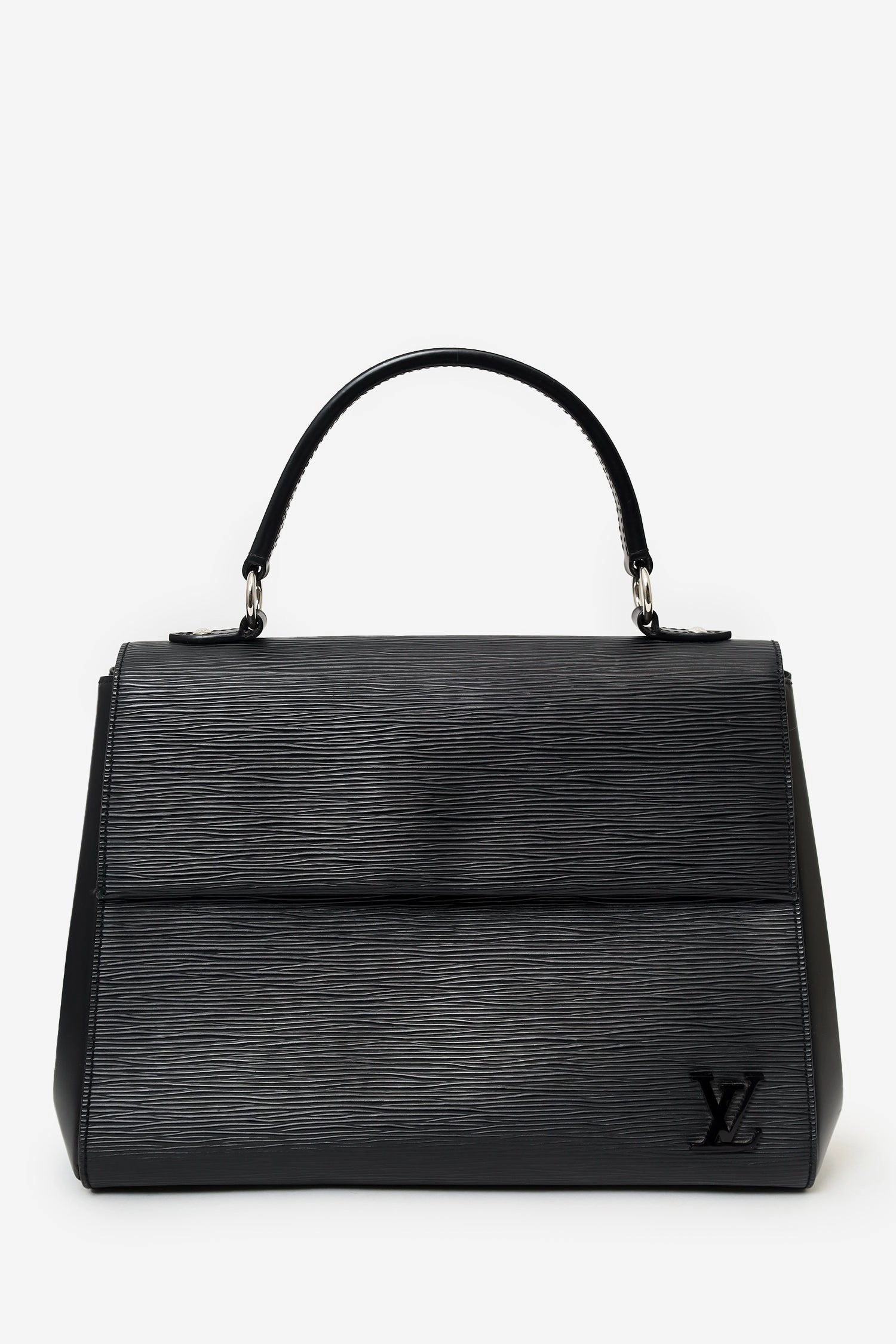 Louis Vuitton 2019 Black Epi Leather Cluny MM Top Handle Bag with Strap