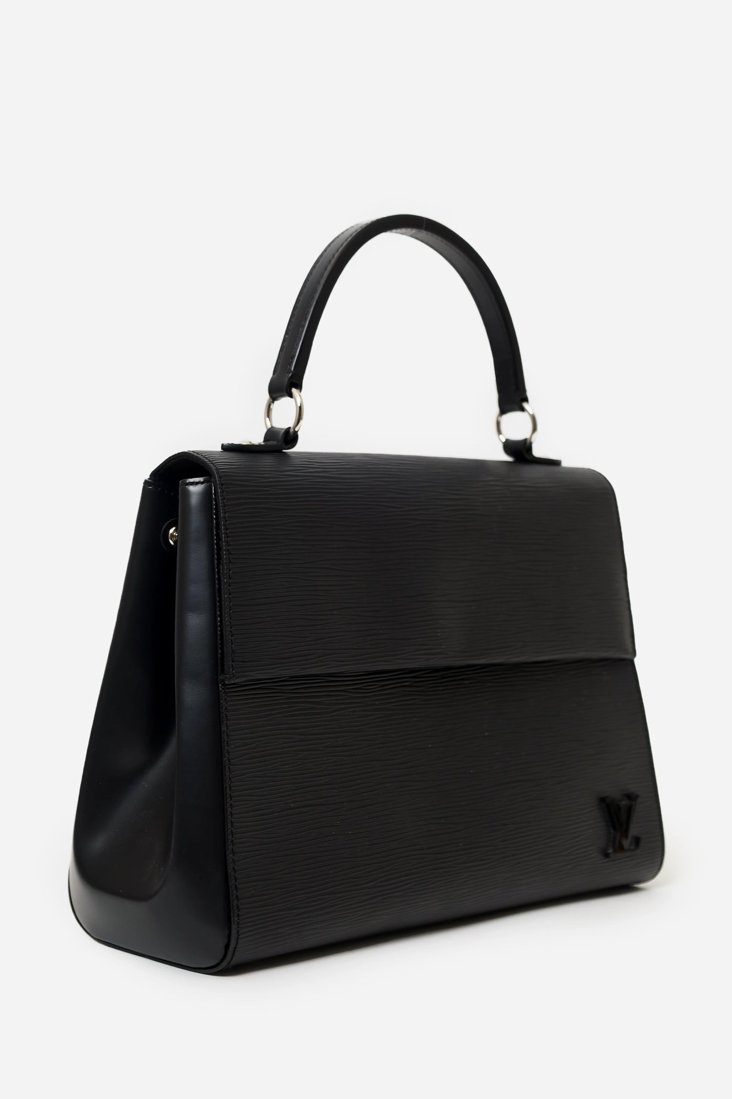 Louis Vuitton 2019 Black Epi Leather Cluny MM Top Handle Bag with Strap