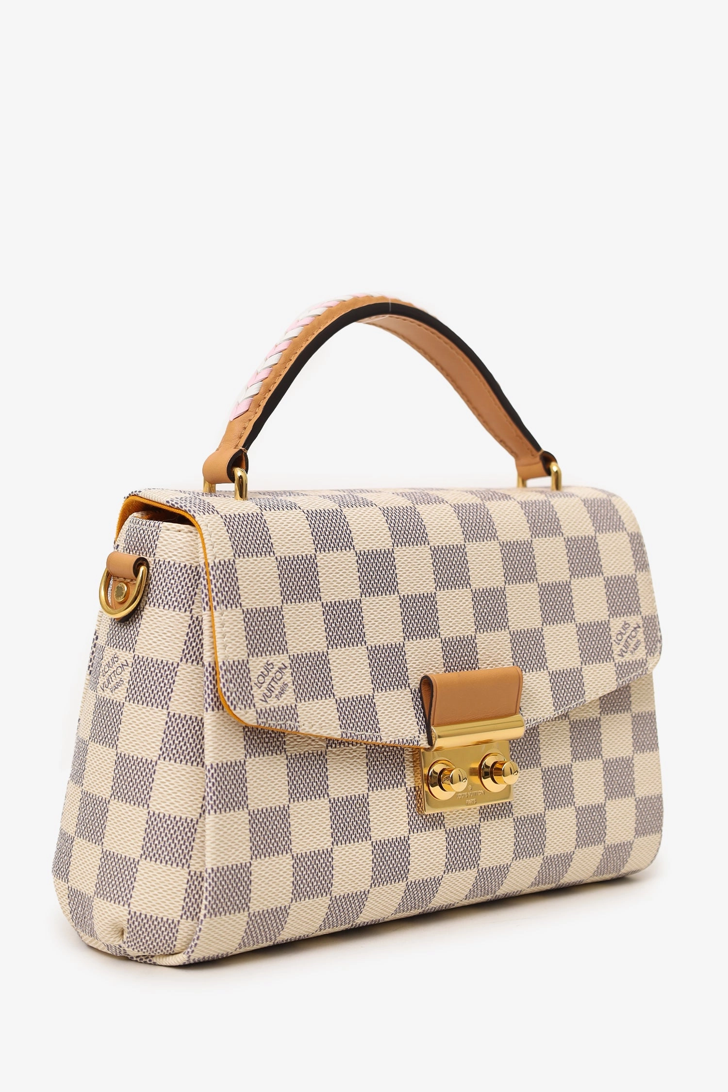 Louis Vuitton 2021 Edition Damier Azur Braided Croisette Top Handle Bag